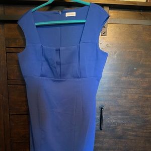 Calvin Klein pleated square neck dress